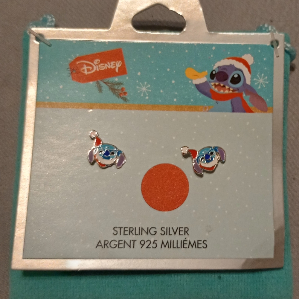 Disney Sterling Silver Stitch Earrings